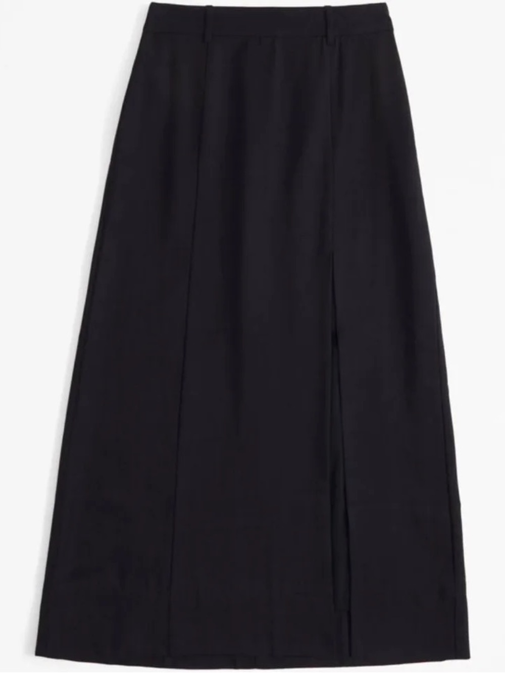 🖤 Abercrombie & Fitch Tailored Maxi Skirt Black Side Slit NWT S